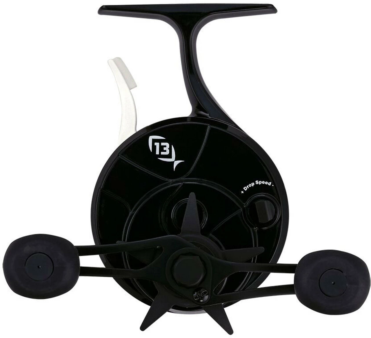 13 Fishing Black Betty Free Fall Ghost Ice Reel - Blackout Glow - L/H 3 13 Fishing Black Betty Free Fall Ghost Ice Reel - Blackout Glow - L/H - Image 3