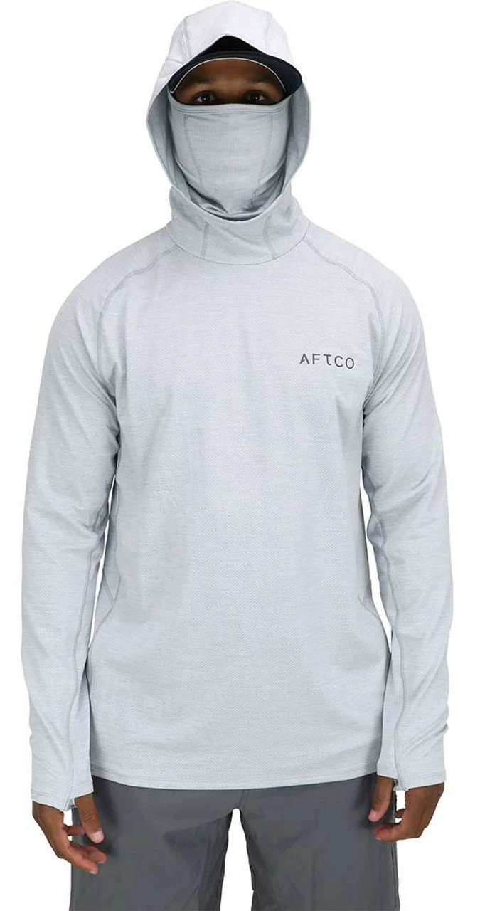 Aftco Adapt Phase Change Performance Hoodie - Light Gray Heather - Medium 2 Aftco Adapt Phase Change Performance Hoodie - Light Gray Heather - Medium - Image 2