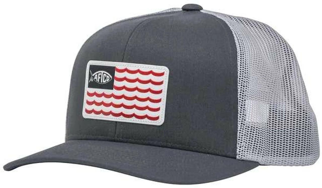 Aftco Canton Trucker Hat- Charcoal - OS 1 Aftco Canton Trucker Hat- Charcoal - OS