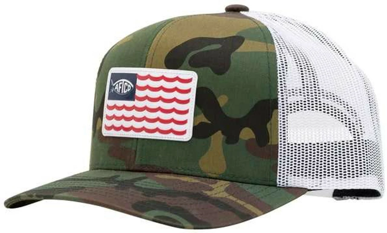 Aftco Canton Trucker Hat - Green Camo - OS 1 Aftco Canton Trucker Hat - Green Camo - OS