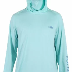 Aftco Yurei Performance Shirt With Hood - Bahama Heather - XL