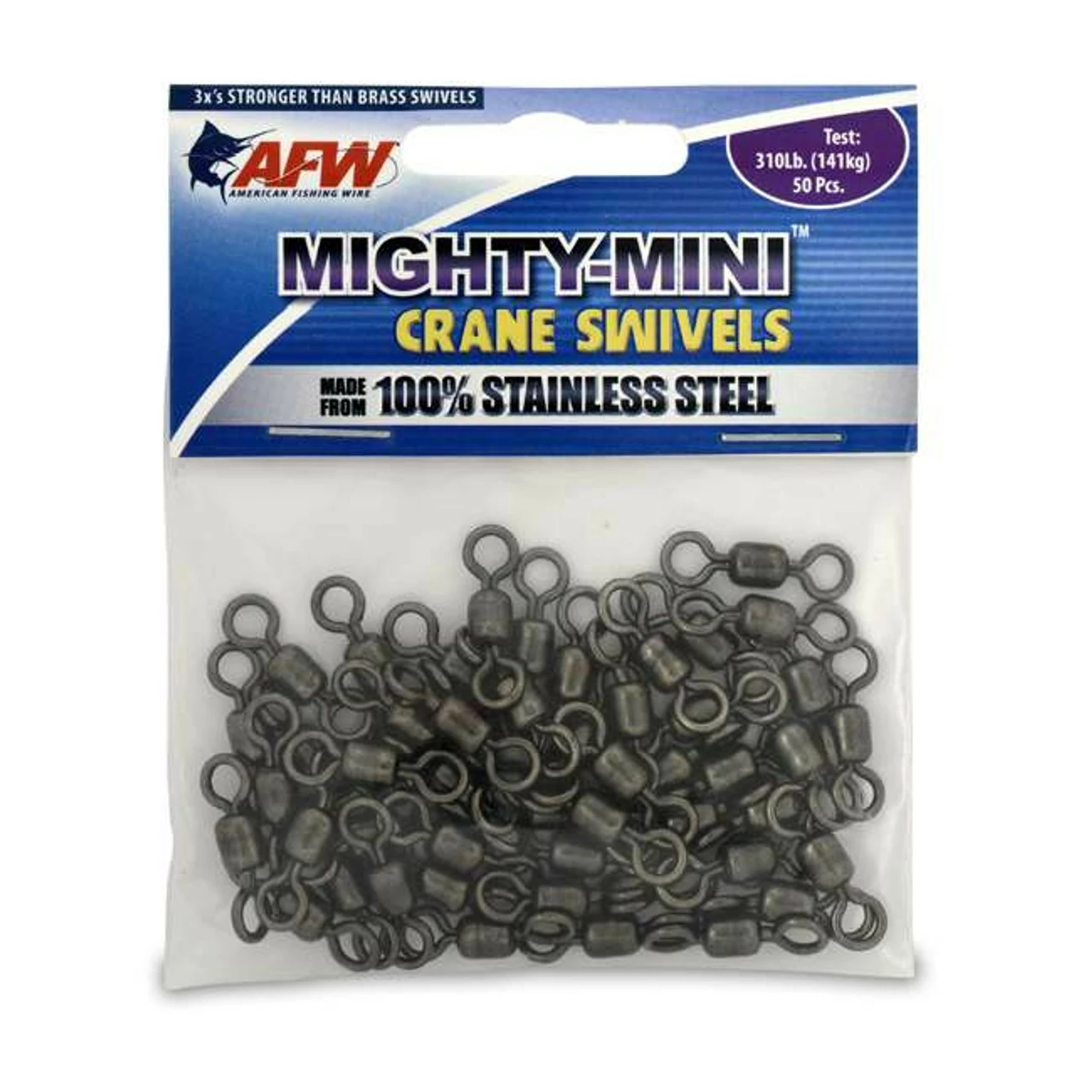 American Fishing Wire Mighty Mini Stainless Steel Crane Swivels 2 American Fishing Wire Mighty Mini Stainless Steel Crane Swivels - Image 2