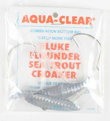 Aqua Clear Fluke/Flounder/Trout/Croaker High Low Rig 1 Aqua Clear Fluke/Flounder/Trout/Croaker High Low Rig