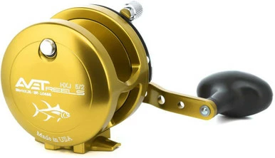 Avet Reels Avet HXJ 5/2 Two-Speed Lever Drag Casting Reel Gold 1 Avet Reels Avet HXJ 5/2 Two-Speed Lever Drag Casting Reel Gold