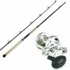 Avet SX 5.3 RH 1 Speed Reel / TackleDirect TDSSC701MHT Silver Hook Rod Combo