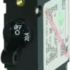 Blue Sea Systems Blue Sea 7212 AC/DC Single Pole Magnetic World CB - 20 Amp - Black