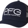 Columbia PFG Mesh Snap Back Ball Cap - Collegiate Navy & White Logo