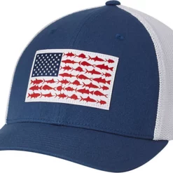 Columbia PFG FlexFit Mesh Fish Flag Ball Cap -Marine Equipment & Accessories Sales Store columbia 1836811 pfg mesh fish flag fitted ball cap 35190.1651234897