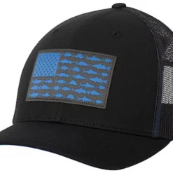 Columbia PFG Mesh Snap Back Fish Flag Ball Cap