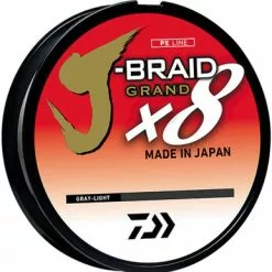 Daiwa J-Braid X8 Grand - Gray Light - 40lb - 300yd W/ Line Cutter