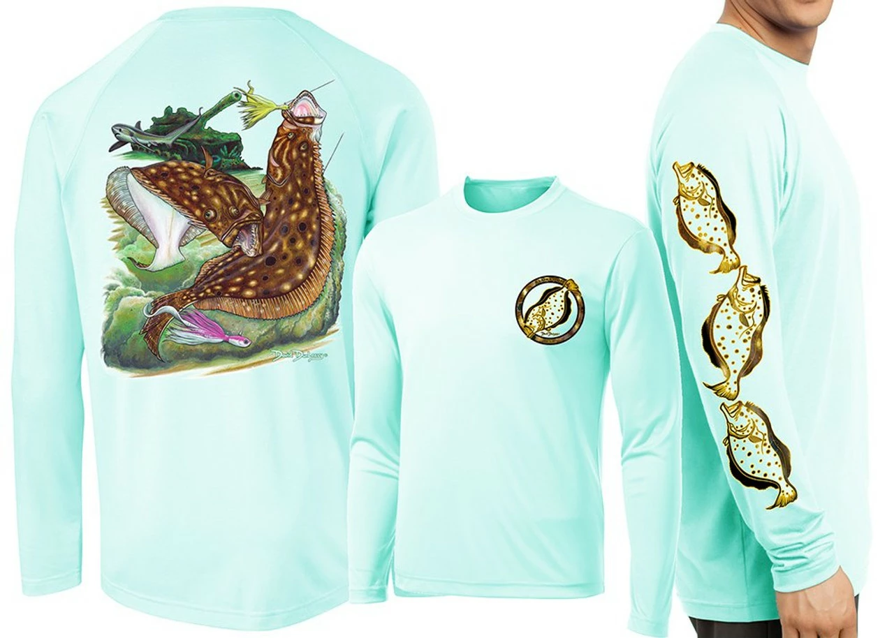 David Dunleavy Flounder Reef LS Performance Shirts 2 David Dunleavy Flounder Reef LS Performance Shirts - Image 2