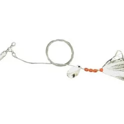Eagle Claw Lazer Sharp L908 Fluke Spinner White Bucktail Rig