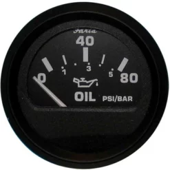 Faria Beede Faria 12803 Euro Black Oil Pressure Gauge - 80 PSI