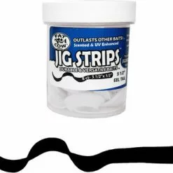 Fat Cow Fishing Jig Strips Eel Tail - 5 1/2 In. - Black