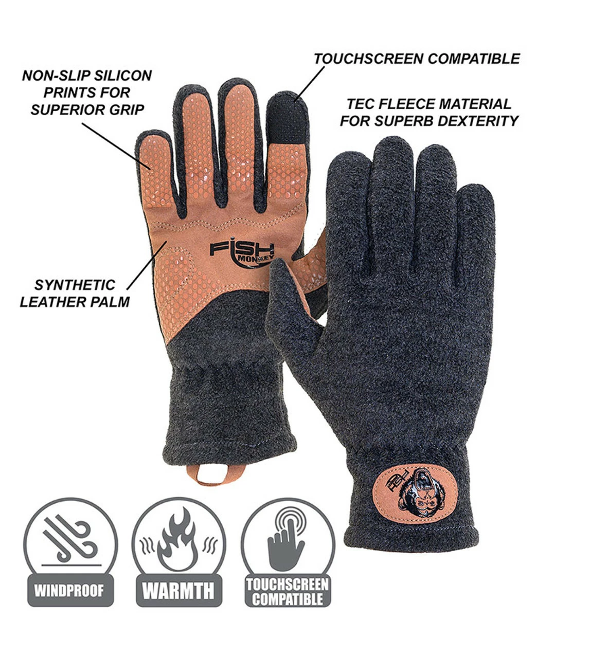 Fish Monkey Task Fleece Fishing Glove 3 Fish Monkey Task Fleece Fishing Glove - Image 3