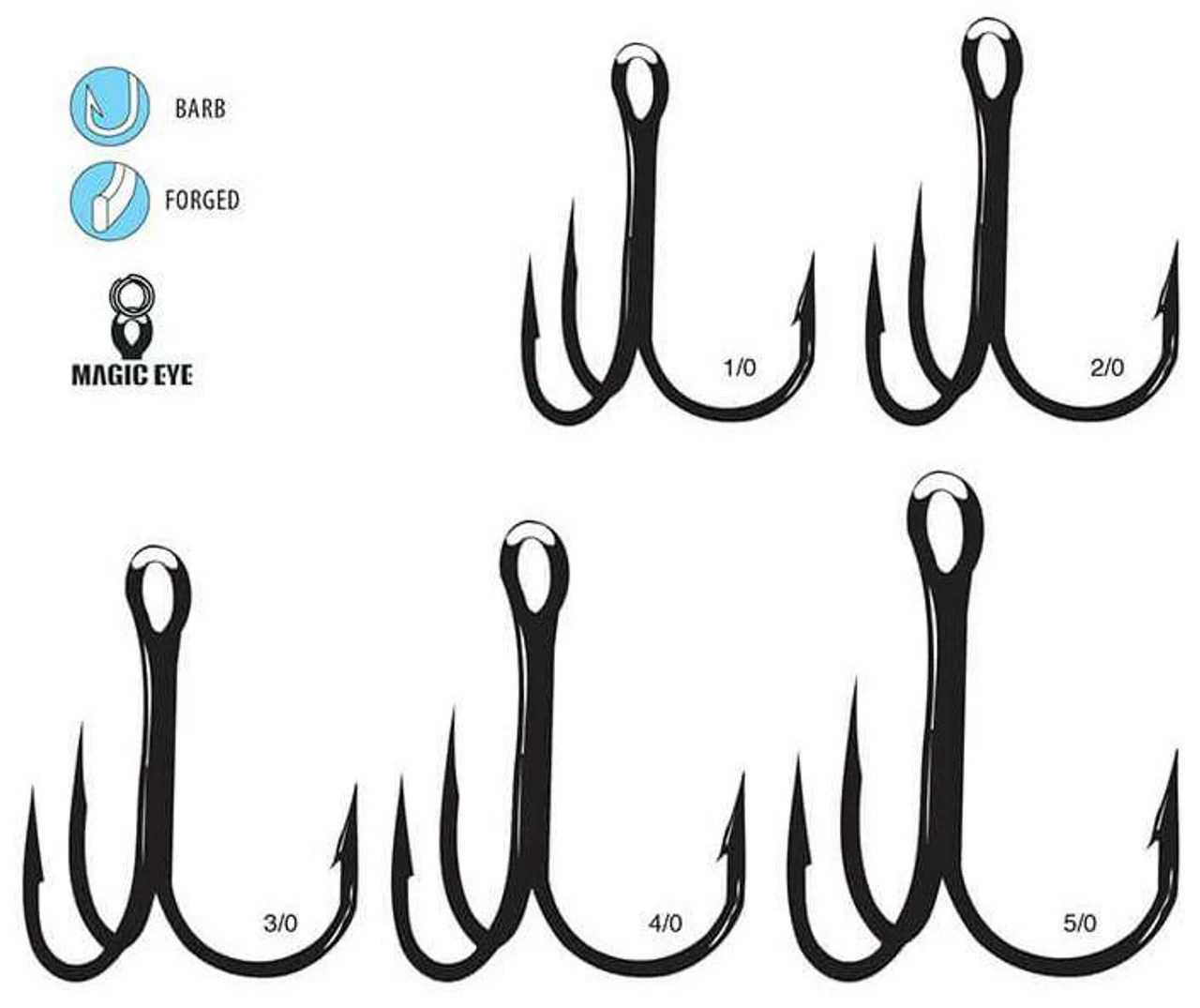 Gamakatsu Treble 23 Magic Eye 2X Strong Treble Hooks 2 Gamakatsu Treble 23 Magic Eye 2X Strong Treble Hooks - Image 2