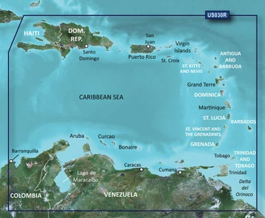 Garmin HXUS030R BlueChart G2 HD - Southeast Caribbean 1 Garmin HXUS030R BlueChart G2 HD - Southeast Caribbean