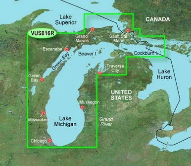 Garmin BlueChart G2 Vision Lake Michigan SD Card 1 Garmin BlueChart G2 Vision Lake Michigan SD Card
