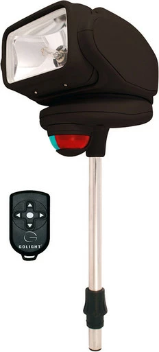 Golight Gobee Stanchion Mount W/ Wireless Remote - Black 1 Golight Gobee Stanchion Mount W/ Wireless Remote - Black