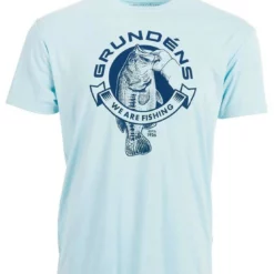 Grundens Tech Tee Bass Print Short Sleeve - Aquatic - Large
