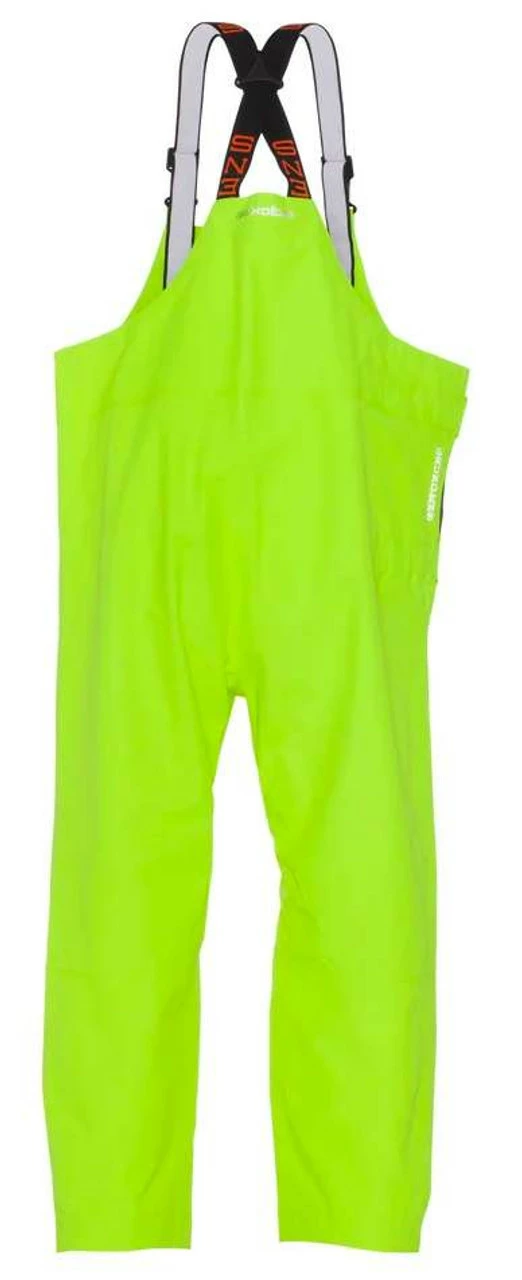 Grundens Ironclad Bib - Hi-Vis Yellow/Grey 2 Grundens Ironclad Bib - Hi-Vis Yellow/Grey - Image 2