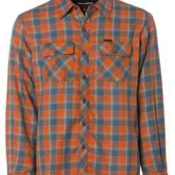 Grundens Kodiak Insulated Long Sleeve Shirt - Clay Plaid - Medium