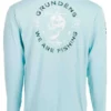Grundens Tech Tee Long Sleeve Shirt - Anchor Down Print - Medium