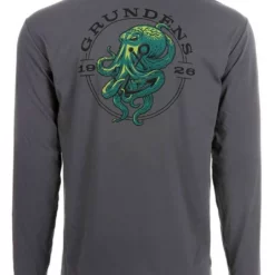 Grundens Tech Tee Long Sleeve Shirt - Kraken Print - X-Large
