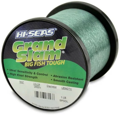 Hi-Seas Grand Slam Mono 1 Lb. Spool Green 1 Hi-Seas Grand Slam Mono 1 Lb. Spool Green