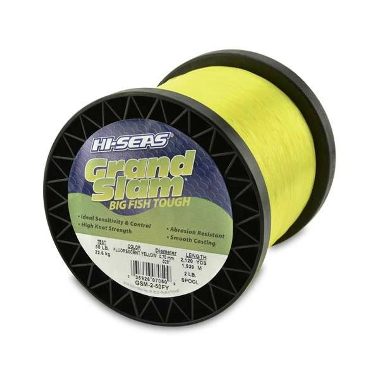 Hi-Seas Grand Slam Mono 2 Lb. Spool Fluorescent Yellow 5 Hi-Seas Grand Slam Mono 2 Lb. Spool Fluorescent Yellow - Image 5