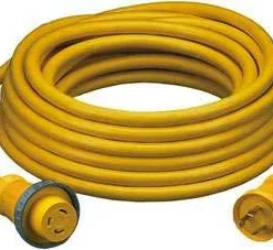 Hubbell 61CM08 Molded Cord Set - 30A - 50ft - Yellow