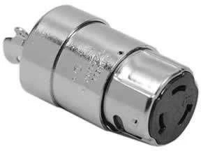 Hubbell 63CM64 Nickel Plated Brass Connector Body 50A 125/250V 1 Hubbell 63CM64 Nickel Plated Brass Connector Body 50A 125/250V