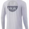 Huk Performance Fishing Huk Horizon Lines Pursuit Long Sleeve Shirt - White - Medium