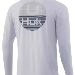 Huk Performance Fishing Huk Horizon Lines Pursuit Long Sleeve Shirt - White - Medium