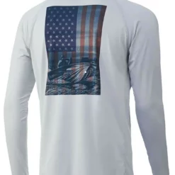 Huk Performance Fishing Huk KC American Shotgun Pursuit Long Sleeve Shirt - Glacier