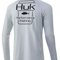 Huk Performance Fishing Huk Tuna Badge Pursuit Long Sleeve Shirt - Glacier - Large