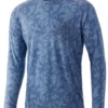 Huk Performance Fishing Huk Waypoint Running Lakes Long Sleeve Shirt - Titanium Blue - Large