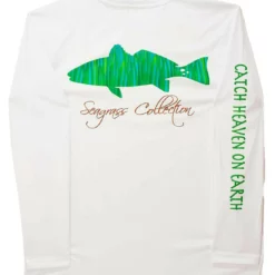 IBig Seagrass Redfish Performance Long Sleeve Shirt - White - 2X-Large