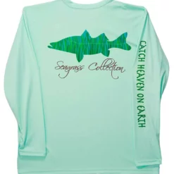 IBig Seagrass Snook Performance Long Sleeve Shirt - Seafoam - 2X-Large