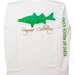 IBig Seagrass Snook Performance Long Sleeve Shirt - White - X-Large
