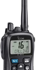 Icom M73 Handheld VHF - 6 Watts - IPX8 Submersible - Black