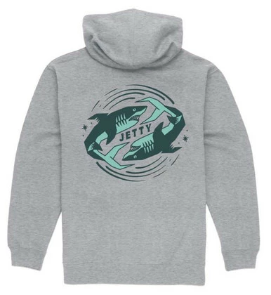 Jetty Life Jetty Backflip Hoodie - Heather Grey - Large 1 Jetty Life Jetty Backflip Hoodie - Heather Grey - Large