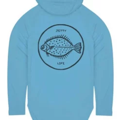 Jetty Life Jetty Flounder UV Hoodie - Light Blue - X-Large