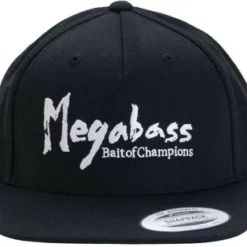 Megabass Brush Snapback Hat - Black/White