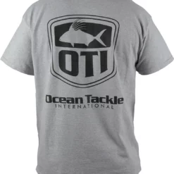 Ocean Tackle International Rooster Logo Short Sleeve Tee -Marine Equipment & Accessories Sales Store ocean tackle international rooster logo short sleeve shirt grey 55984.1651234575
