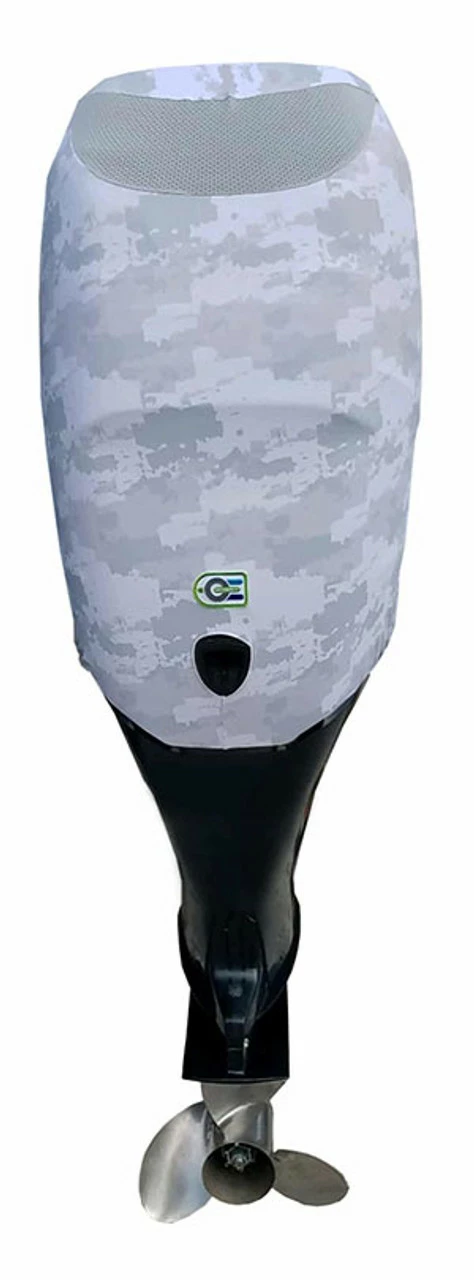 Outer Envy Outboard Motor Cover - Grey Camo - Mercury New 175 2 Outer Envy Outboard Motor Cover - Grey Camo - Mercury New 175 - Image 2
