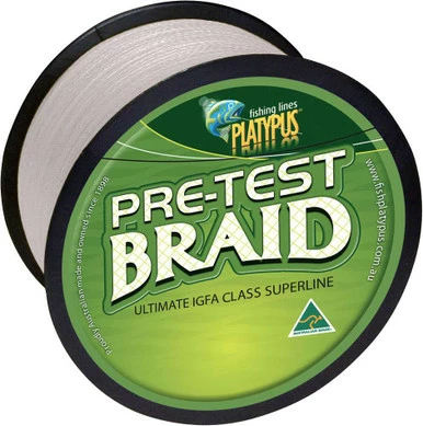 Platypus Pre-test Braid - Natural White - 8 Kg X 300 Yd 1 Platypus Pre-test Braid - Natural White - 8 Kg X 300 Yd