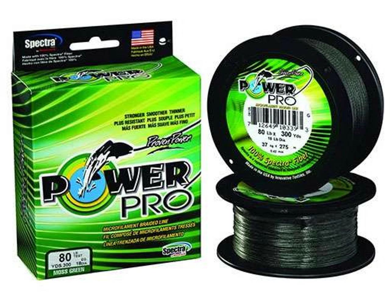 Power Pro PowerPro Braided Spectra Fiber Fishing Line Moss Green 100 Yds 1 Power Pro PowerPro Braided Spectra Fiber Fishing Line Moss Green 100 Yds
