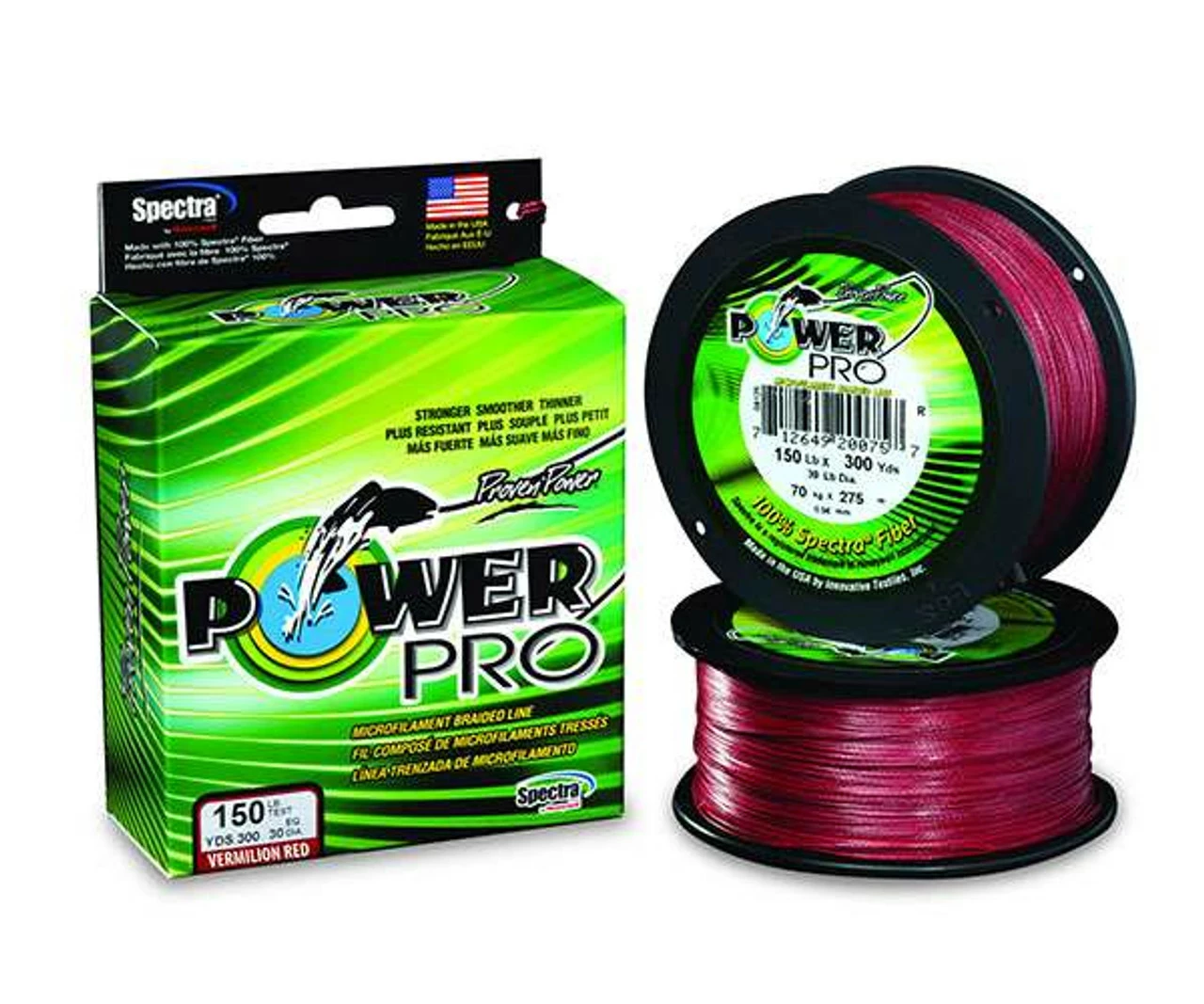 Power Pro PowerPro Braided Spectra Fiber Line - Vermilion Red - 3000yds. 1 Power Pro PowerPro Braided Spectra Fiber Line - Vermilion Red - 3000yds.