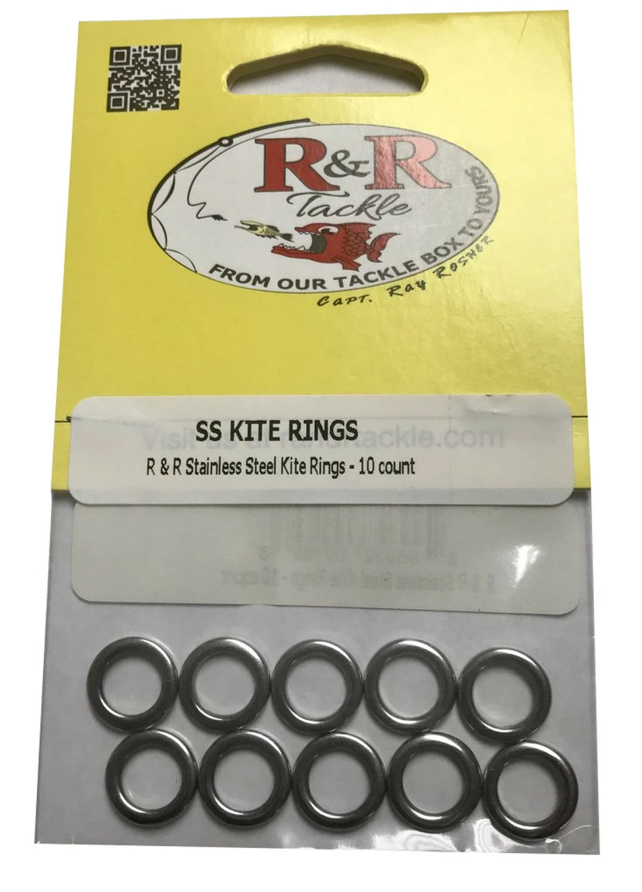 R&R Tackle R&R KR9 Stainless Steel Kite Rings - 9 Mm 1 R&R Tackle R&R KR9 Stainless Steel Kite Rings - 9 Mm